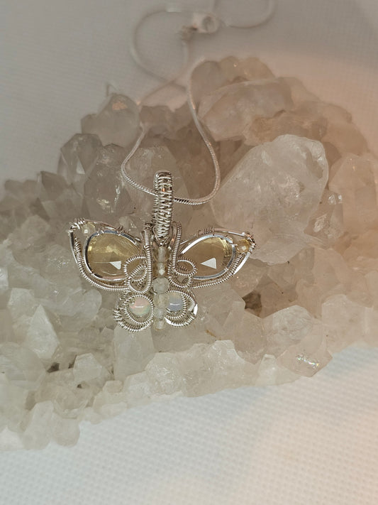 Citrine/opal Butterfly