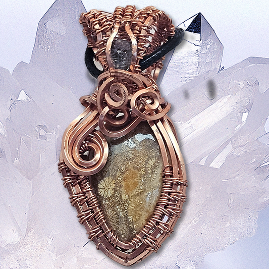 Fossil Coral/Aquamarine accent