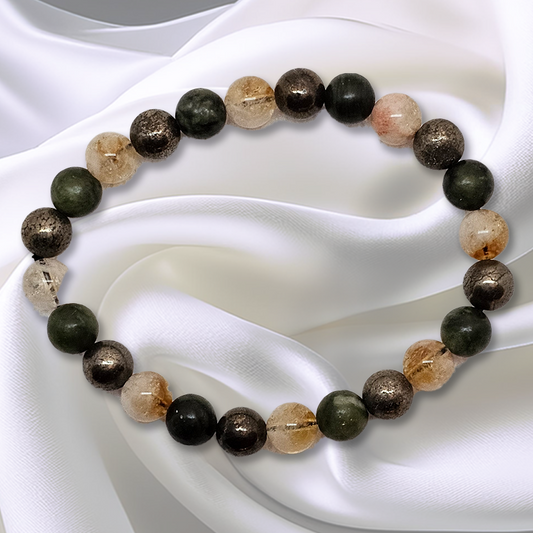 Citrine, Pyrite, Jade