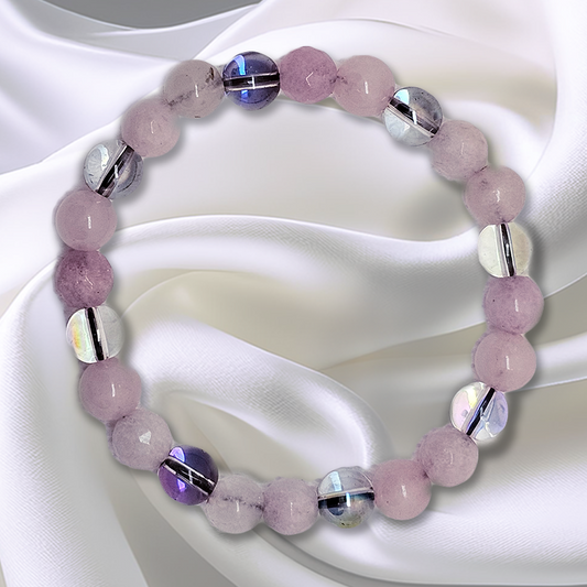 Rose quartz, Kunzite, Crystal