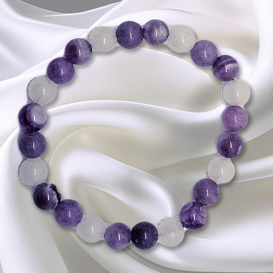Amethyst, Moonstone, and Angelite
