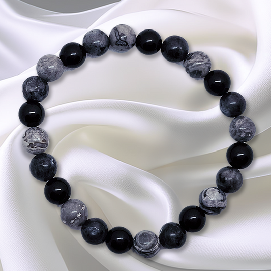 Obsidian, Jasper, Larvikite