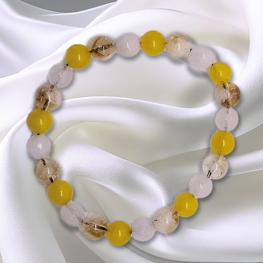 Citrine, Yellow Agate, White Jade