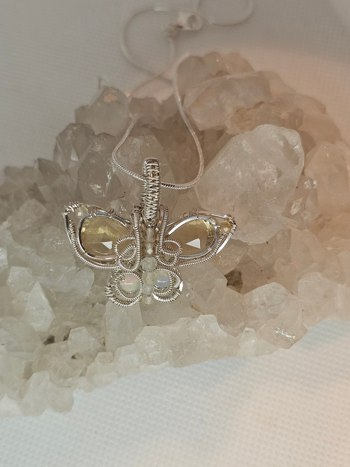 Citrine/opal Butterfly