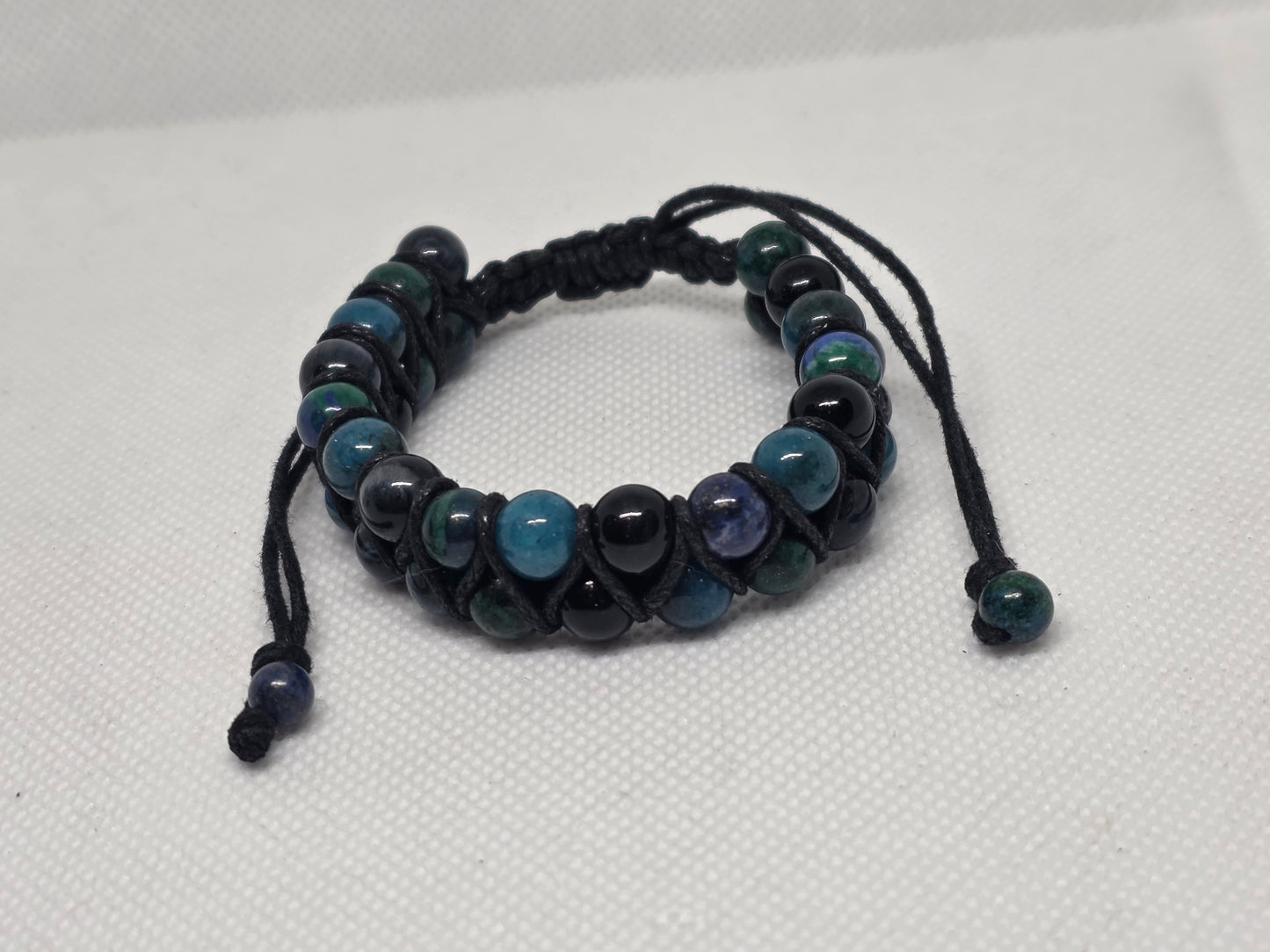 Appetite, Pheonix stone, and obsidian double strand bracelet (8mm)