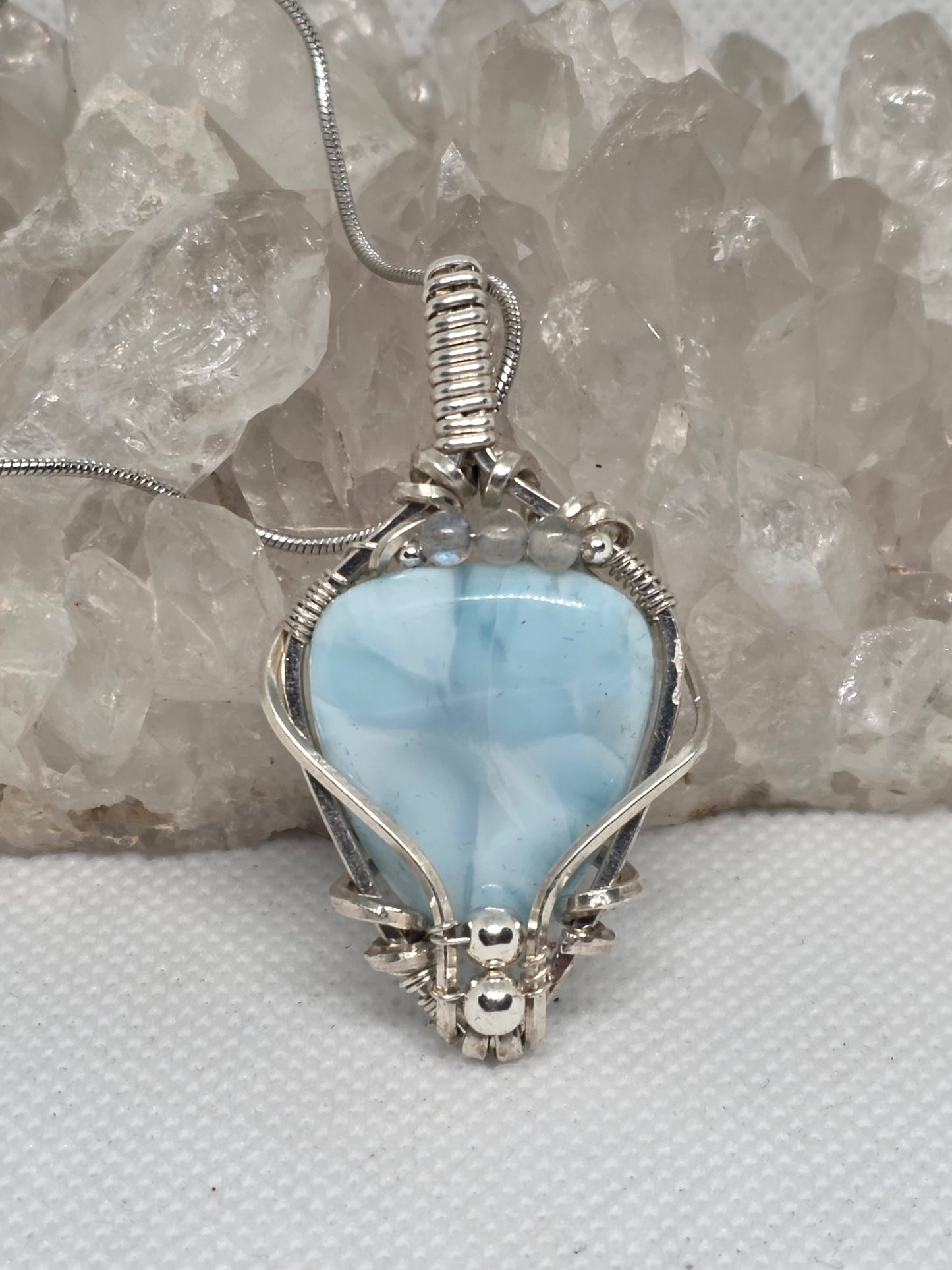 Larimar and labradorite
