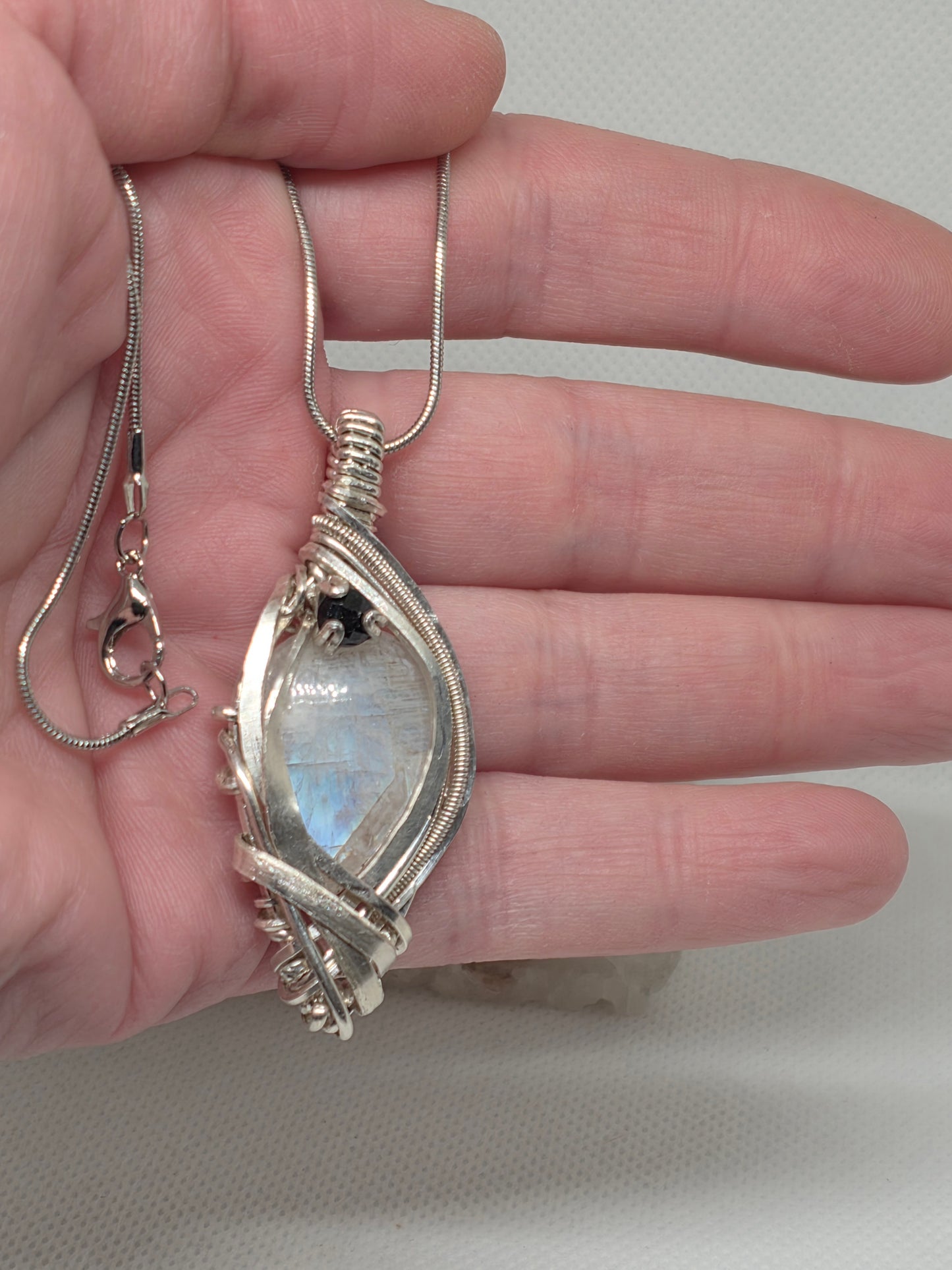 Moonstone and black Spinel