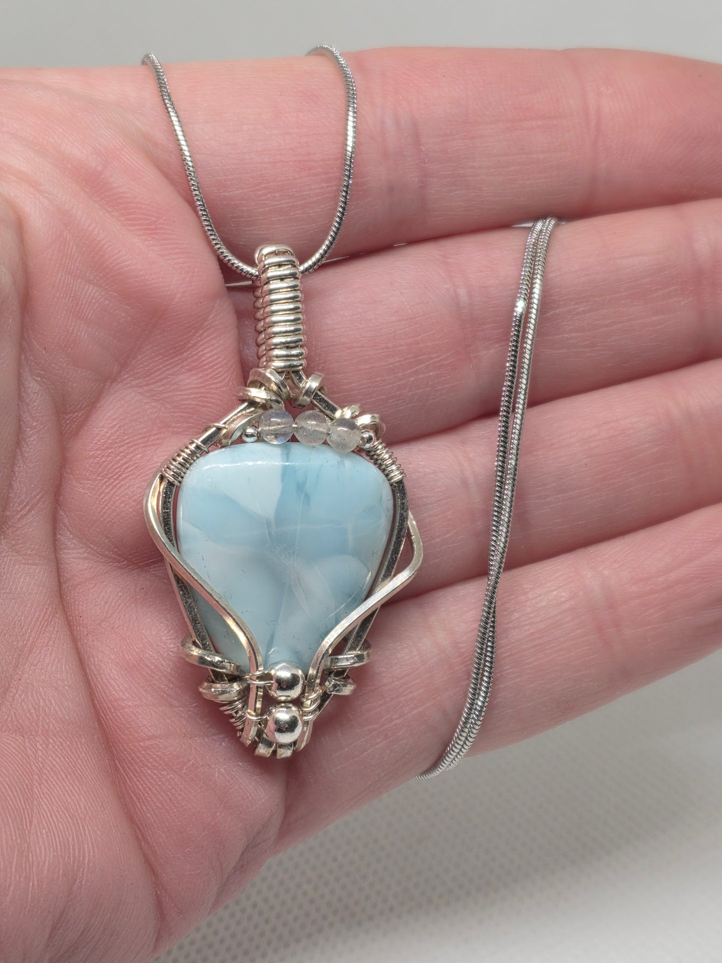 Larimar and labradorite